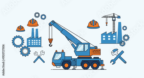 Industrial Construction Crane Machinery Engineering Building Tools And Equipment