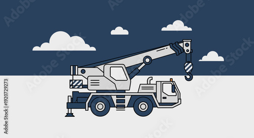 Industrial Crane Equipment Vehicle Lifting Heavy Loads Construction Site Machinery