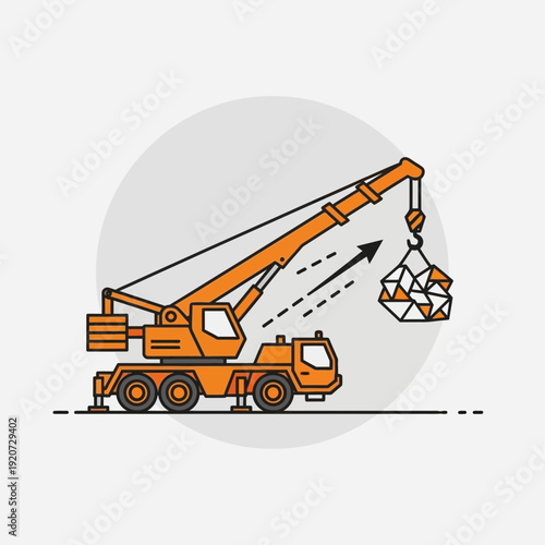 Industrial Crane Lifting Heavy Objects With Precision And Efficiency On A Construction Site
