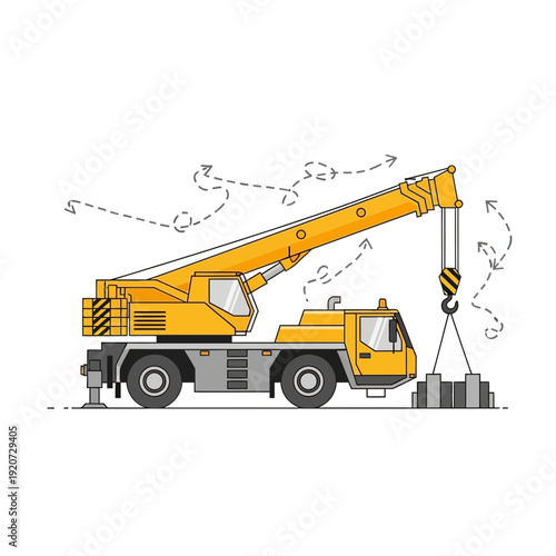 Industrial Crane Lifting Heavy Loads With Precision Engineering