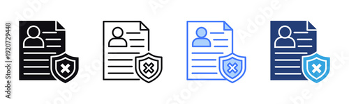 Exclusion icon sheet multiple style collection