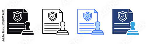 Approval icon sheet multiple style collection