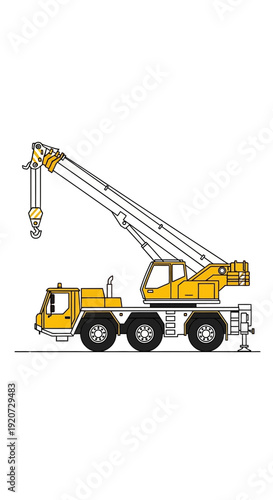 Industrial Crane Machine With Telescopic Boom For Heavy Lifting Operations