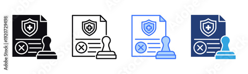 Denial icon sheet multiple style collection