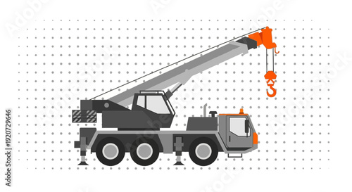 Industrial Crane Vector Art For Construction And Heavy Lifting Operations