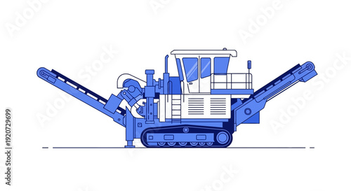 Industrial Crusher Machine Conveyor Belt Heavy Equipment