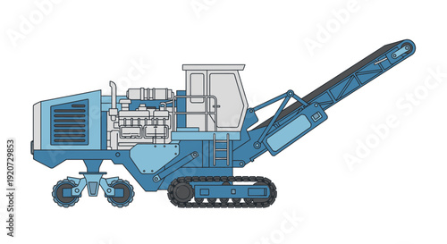 Industrial Crusher Machine With Conveyor Belt For Construction And Mining