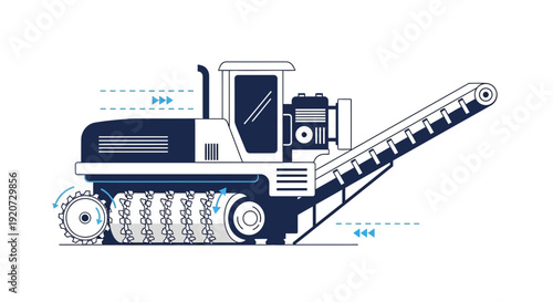 Industrial Crusher Machine With Conveyor Belt For Demolition