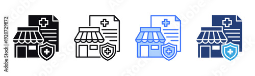 Marketplace icon sheet multiple style collection