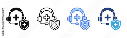 Hotline icon sheet multiple style collection