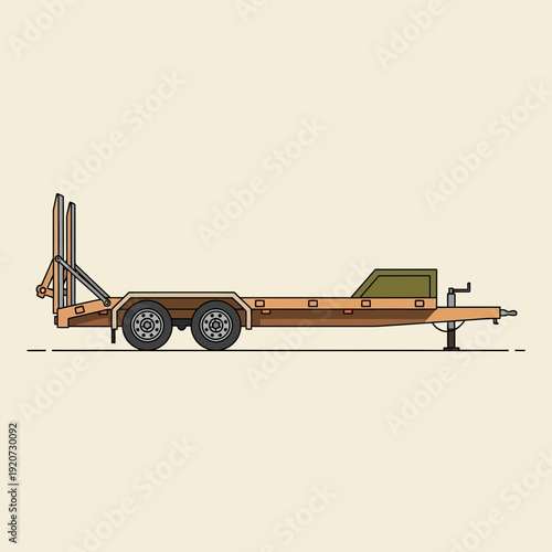 Industrial Equipment Trailer For Heavy Machinery Transport