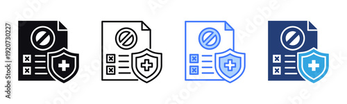 Termination icon sheet multiple style collection