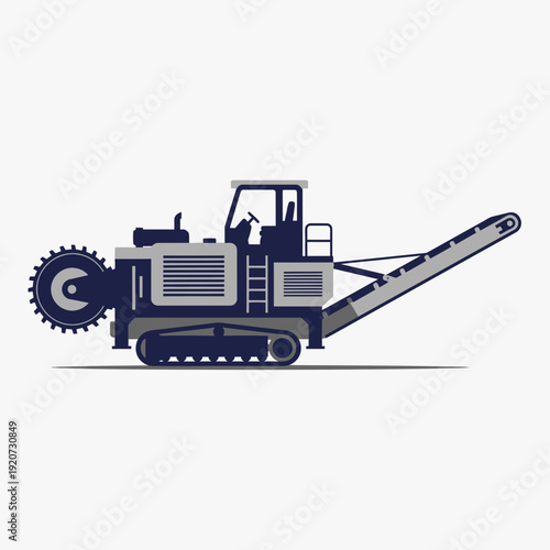 Industrial Excavator With Cutting Drum Machine For Construction Projects