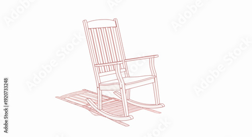 A simple and elegant rocking ch.air illustration.