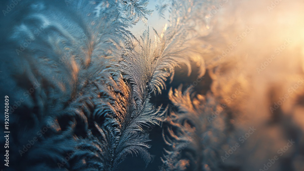 Obraz premium Frosted Window in Winter