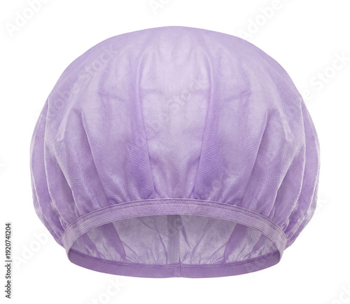 Lavender bouffant cap with elastic band for secure fit