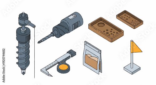 Drill Bits and Power Tools Collection.