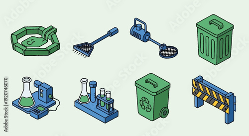 Laboratory Equipment and Hazardous Waste Containers.