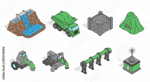 Collection of Industrial Machines and Vehicles.