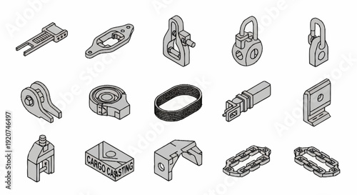 Collection of Various Mechanical Parts and Components.