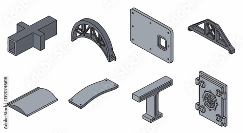 Collection of Various Metal Parts and Components.