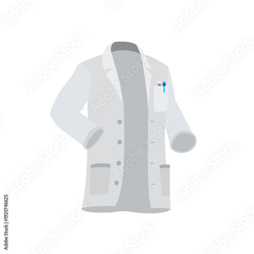 laboratory coat lab coat jacket science doctor medicine emoji symbol sign icon vector illustration isolated flat