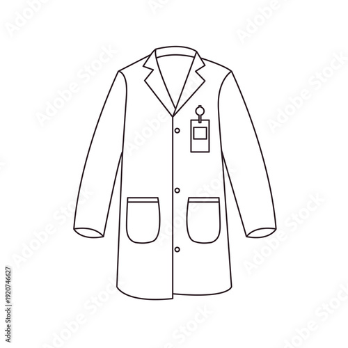 laboratory coat lab coat jacket science doctor medicine emoji symbol sign icon vector illustration isolated flat