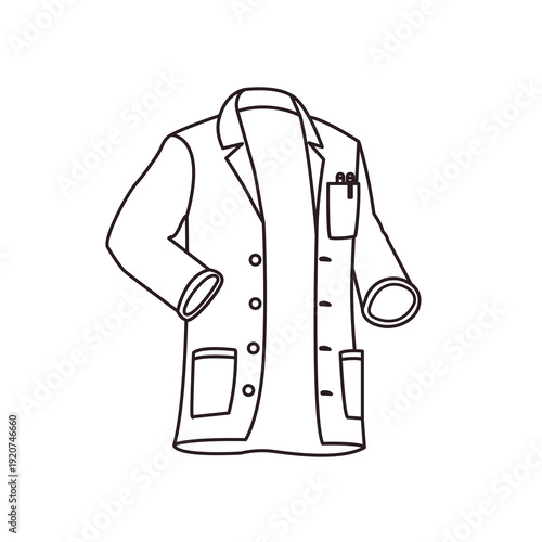laboratory coat lab coat jacket science doctor medicine emoji symbol sign icon vector illustration isolated flat