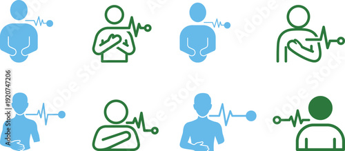 World health organization medical icons for global health awareness