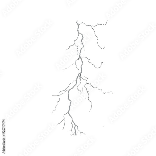 Valokuva Realistic lightning bolt strike featuring natural branching electric lines and a