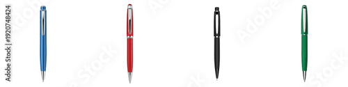Tableau sur toile Professional Office Ballpoint Pens Set, Reliable Writing Instruments in Vibrant