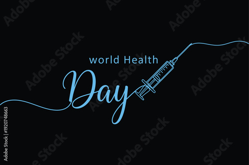 World health day global health awareness campaign logo design