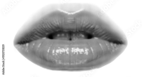 Sensual Lips: A close-up, monochromatic portrayal of full, expressive lips, hinting at a moment of captivating allure and enigmatic beauty.