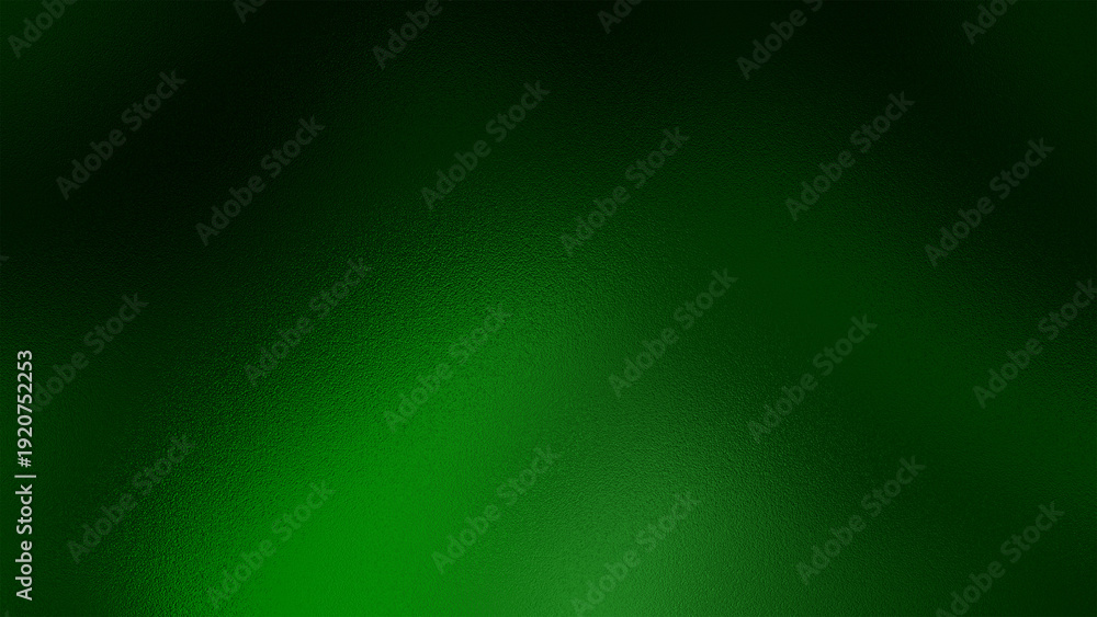 Obraz premium A vibrant green light shines brightly in darkness through frosted glass