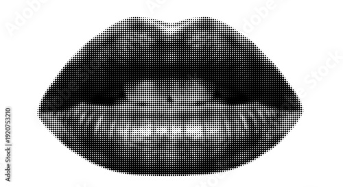 Sensual Lips in Monochrome: A captivating close-up of alluring lips, rendered in striking monochrome, invites a sense of mystery and elegance.