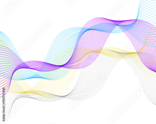 wavy style cmyk colors line background design