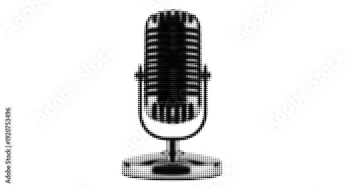 Vintage Microphone's Clarity: A classic, chrome vintage microphone, iconic for its timeless design, stands poised, promising crisp and clear audio reproduction.