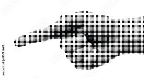 Precise Gesture: An image capturing the focused action of a hand pointing, its finger extended with intent and clarity.
