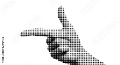 Pointing the way: A detailed monochrome photograph captures a human hand gracefully positioned, index finger extended, pointing towards an unseen target. A simple yet powerful composition.