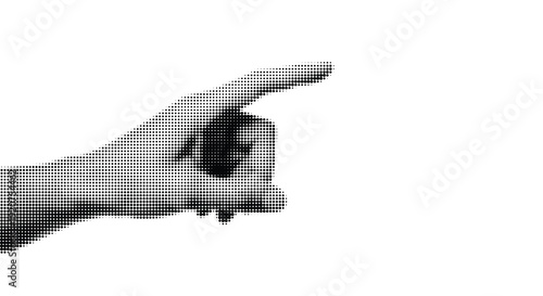 Pointing Hand: A grayscale image showcases a hand with a finger extended, gracefully pointing towards an unseen focal point. This simple gesture speaks volumes.