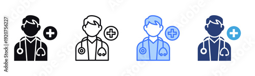 Doctor icon sheet multiple style collection