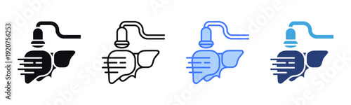 Fibroscan icon sheet multiple style collection