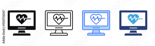 Heart Beat icon sheet multiple style collection
