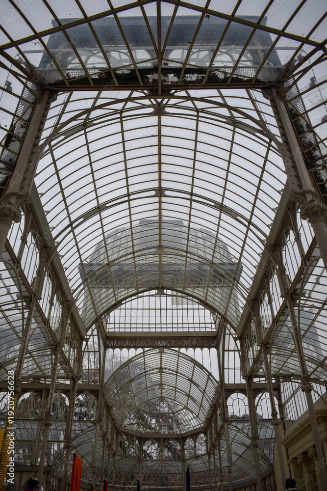 Fototapeta premium Glass Dome Architecture of Palacio de Cristal in Madrid, Spain