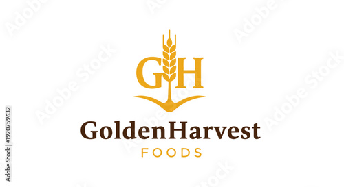 Golden Harvest Foods logo with wheat emblem and company name.