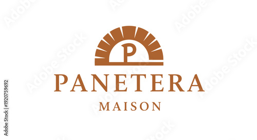Panetera Maison logo design featuring stylized letter and sunburst elements.