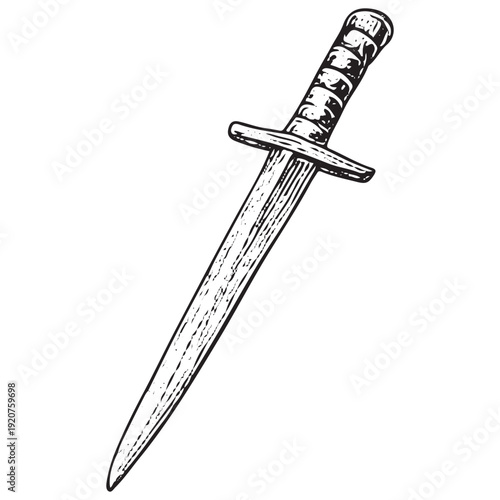 Medieval Forged Sword Blade Blacksmith Weapon Craft Illustration