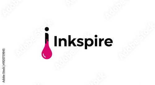 Inkspire logo design with a stylized dropper and text.
