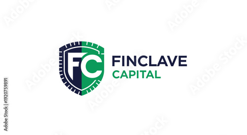 Finclave Capital logo design with shield emblem and corporate identity.