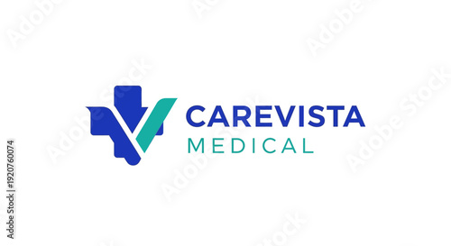 Carevista Medical Logo with Texas Map Symbol.